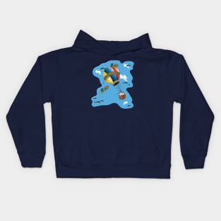 Globo aéreo y tortuga bebé Kids Hoodie